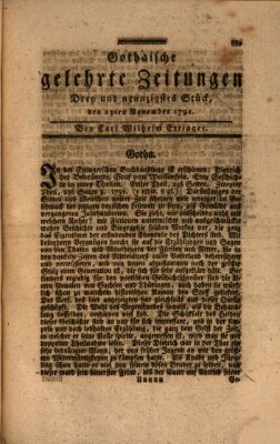 Gothaische gelehrte Zeitungen Mittwoch 23. November 1791