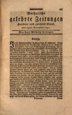 Gothaische gelehrte Zeitungen Samstag 24. Dezember 1791