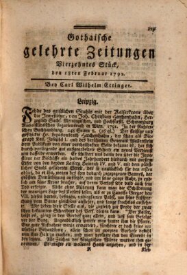 Gothaische gelehrte Zeitungen Samstag 18. Februar 1792