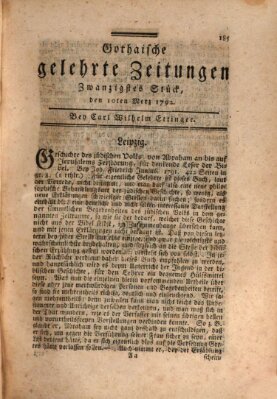 Gothaische gelehrte Zeitungen Samstag 10. März 1792