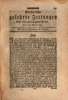 Gothaische gelehrte Zeitungen Samstag 7. April 1792