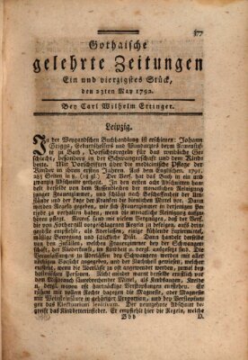 Gothaische gelehrte Zeitungen Mittwoch 23. Mai 1792