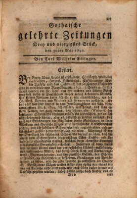 Gothaische gelehrte Zeitungen Mittwoch 30. Mai 1792