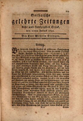 Gothaische gelehrte Zeitungen Samstag 21. Juli 1792