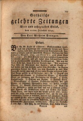 Gothaische gelehrte Zeitungen Samstag 20. Oktober 1792