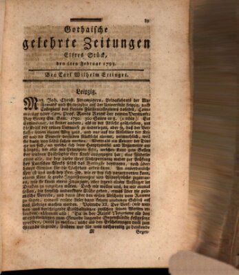 Gothaische gelehrte Zeitungen Mittwoch 6. Februar 1793