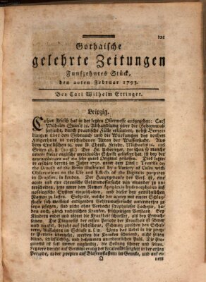 Gothaische gelehrte Zeitungen Mittwoch 20. Februar 1793