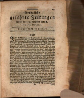 Gothaische gelehrte Zeitungen Mittwoch 27. März 1793