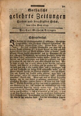 Gothaische gelehrte Zeitungen Mittwoch 8. Mai 1793