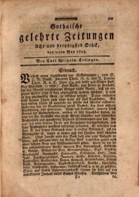 Gothaische gelehrte Zeitungen Samstag 11. Mai 1793