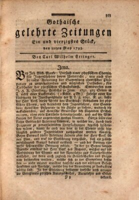 Gothaische gelehrte Zeitungen Mittwoch 22. Mai 1793