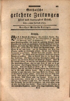 Gothaische gelehrte Zeitungen Mittwoch 10. Juli 1793