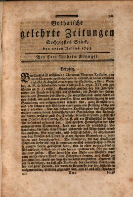 Gothaische gelehrte Zeitungen Samstag 27. Juli 1793