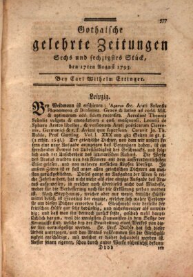 Gothaische gelehrte Zeitungen Samstag 17. August 1793