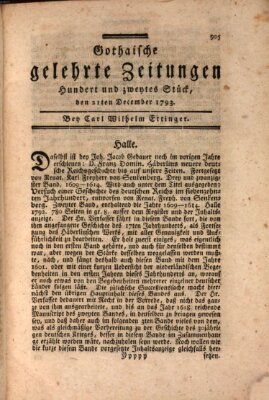 Gothaische gelehrte Zeitungen Samstag 21. Dezember 1793