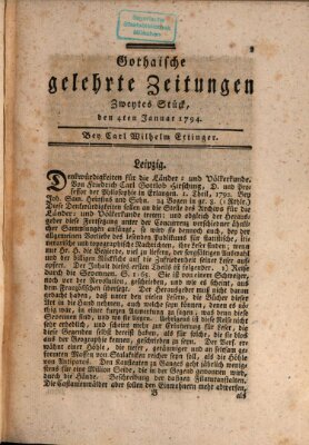 Gothaische gelehrte Zeitungen Samstag 4. Januar 1794