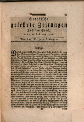 Gothaische gelehrte Zeitungen Samstag 8. Februar 1794