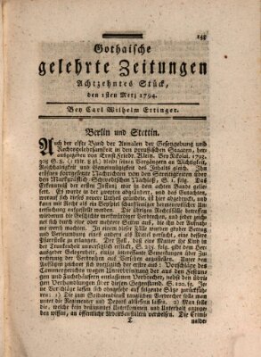 Gothaische gelehrte Zeitungen Samstag 1. März 1794