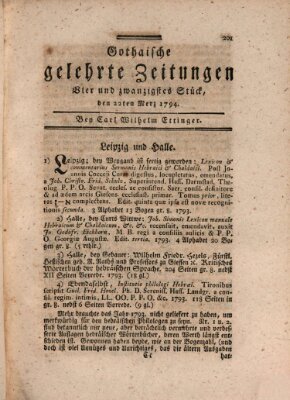 Gothaische gelehrte Zeitungen Samstag 22. März 1794