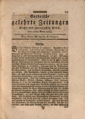 Gothaische gelehrte Zeitungen Samstag 29. März 1794