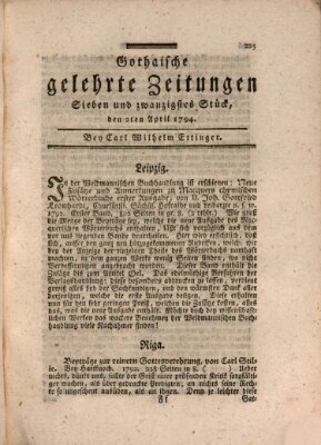 Gothaische gelehrte Zeitungen Mittwoch 2. April 1794