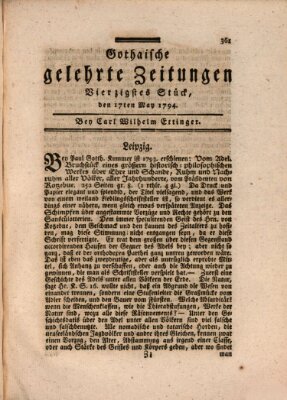 Gothaische gelehrte Zeitungen Samstag 17. Mai 1794
