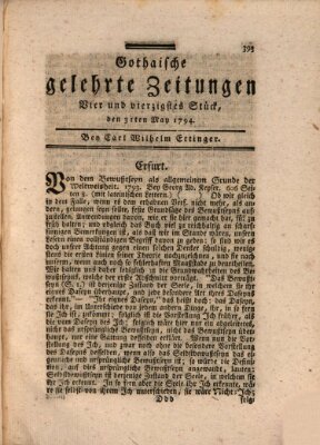 Gothaische gelehrte Zeitungen Samstag 31. Mai 1794