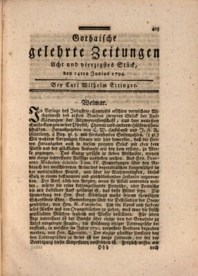 Gothaische gelehrte Zeitungen Samstag 14. Juni 1794