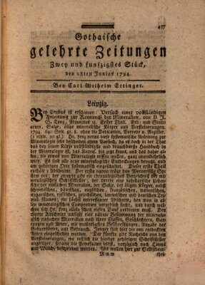 Gothaische gelehrte Zeitungen Samstag 28. Juni 1794