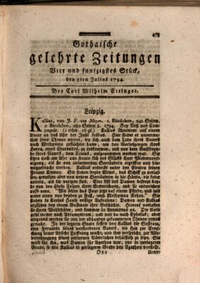 Gothaische gelehrte Zeitungen Samstag 5. Juli 1794