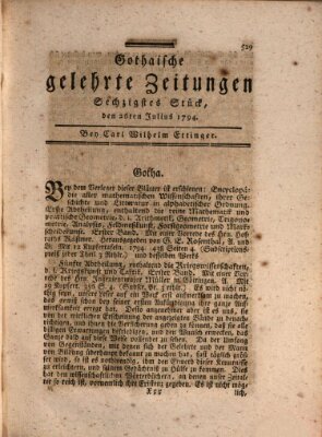 Gothaische gelehrte Zeitungen Samstag 26. Juli 1794