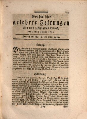 Gothaische gelehrte Zeitungen Mittwoch 30. Juli 1794