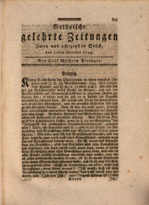 Gothaische gelehrte Zeitungen Samstag 11. Oktober 1794