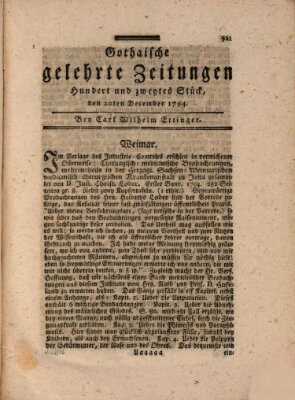 Gothaische gelehrte Zeitungen Samstag 20. Dezember 1794