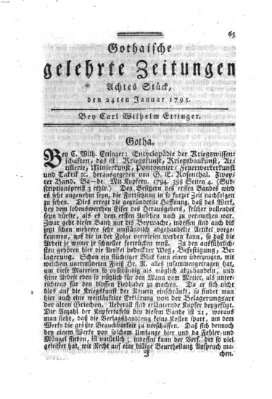 Gothaische gelehrte Zeitungen Samstag 24. Januar 1795