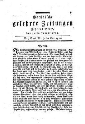 Gothaische gelehrte Zeitungen Samstag 31. Januar 1795