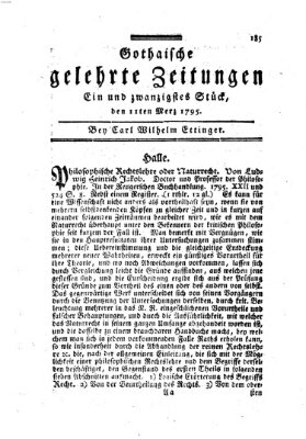 Gothaische gelehrte Zeitungen Mittwoch 11. März 1795