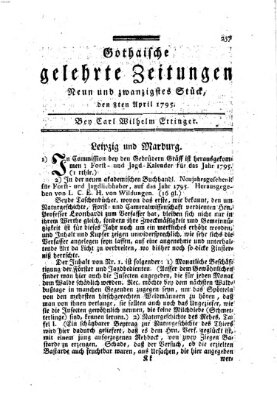 Gothaische gelehrte Zeitungen Mittwoch 8. April 1795