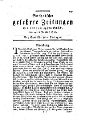 Gothaische gelehrte Zeitungen Mittwoch 24. Juni 1795