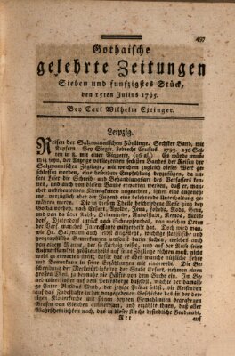 Gothaische gelehrte Zeitungen Mittwoch 15. Juli 1795