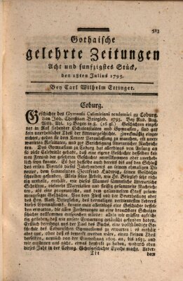 Gothaische gelehrte Zeitungen Samstag 18. Juli 1795