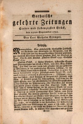 Gothaische gelehrte Zeitungen Mittwoch 23. September 1795