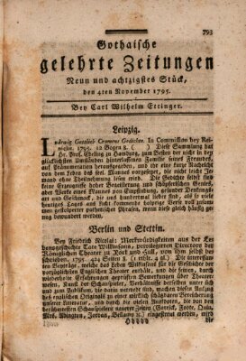 Gothaische gelehrte Zeitungen Mittwoch 4. November 1795