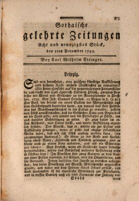 Gothaische gelehrte Zeitungen Samstag 5. Dezember 1795