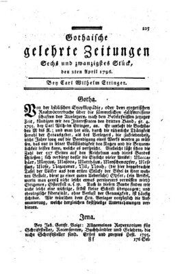 Gothaische gelehrte Zeitungen Samstag 2. April 1796