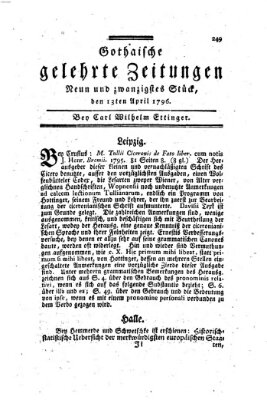 Gothaische gelehrte Zeitungen Mittwoch 13. April 1796