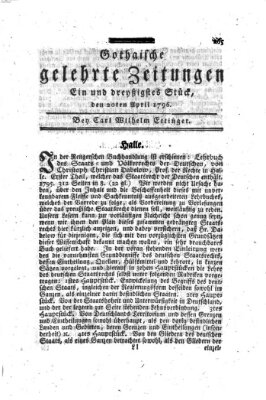 Gothaische gelehrte Zeitungen Mittwoch 20. April 1796