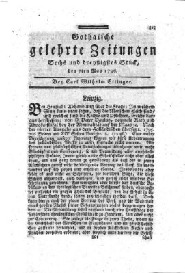 Gothaische gelehrte Zeitungen Samstag 7. Mai 1796