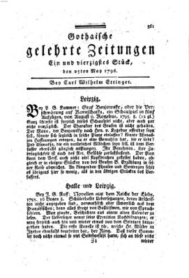 Gothaische gelehrte Zeitungen Mittwoch 25. Mai 1796