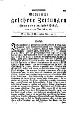 Gothaische gelehrte Zeitungen Mittwoch 22. Juni 1796